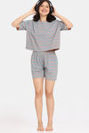 Rosaline Slangsync Knit Cotton Short Set -Autumn Sunset — thumbnail 4